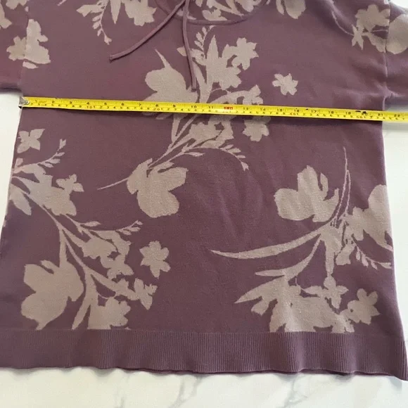 LIZ CLAIBORNE lavender floral pullover crewneck size xl - Picture 6 of 10